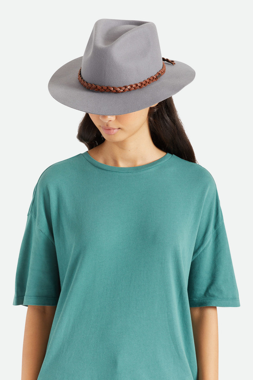 Fedoras Brixton Messer Western Fedora Femme Grise | 32MJOGWKT