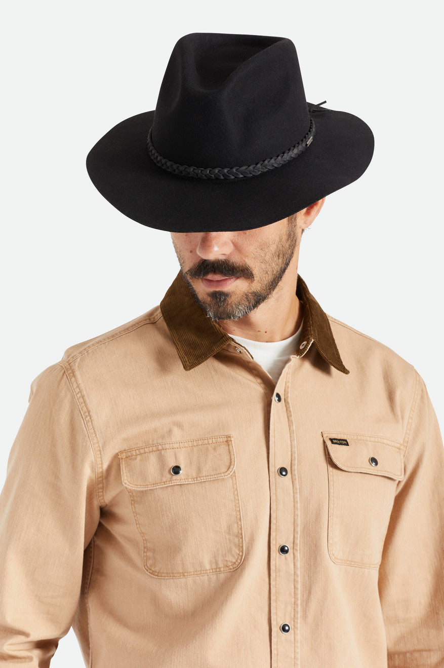 Fedoras Brixton Messer Western Homme Noir | 98OEXFDYN