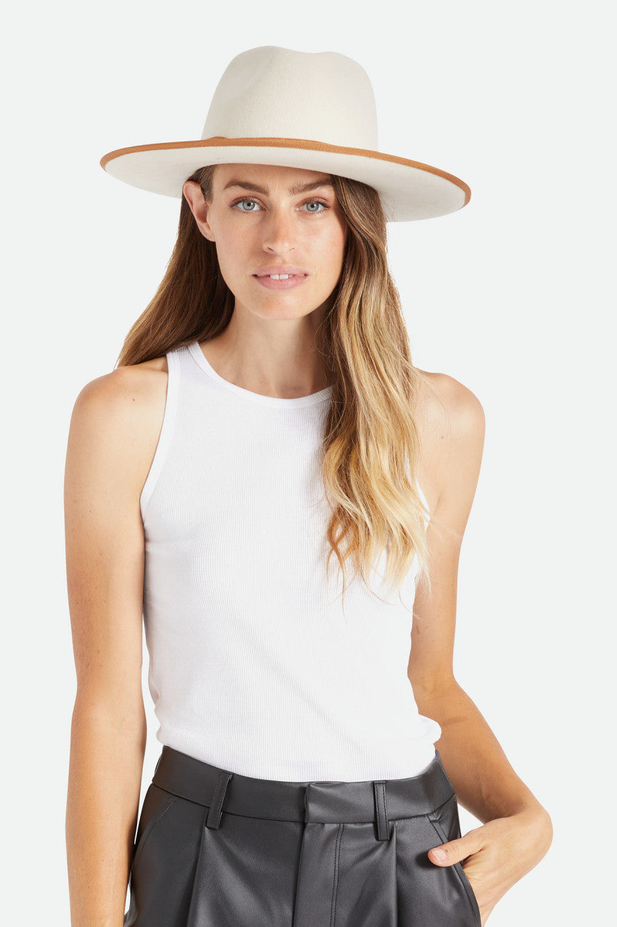 Fedoras Brixton Reno Fedora Femme Blanche | 81EIGVONZ