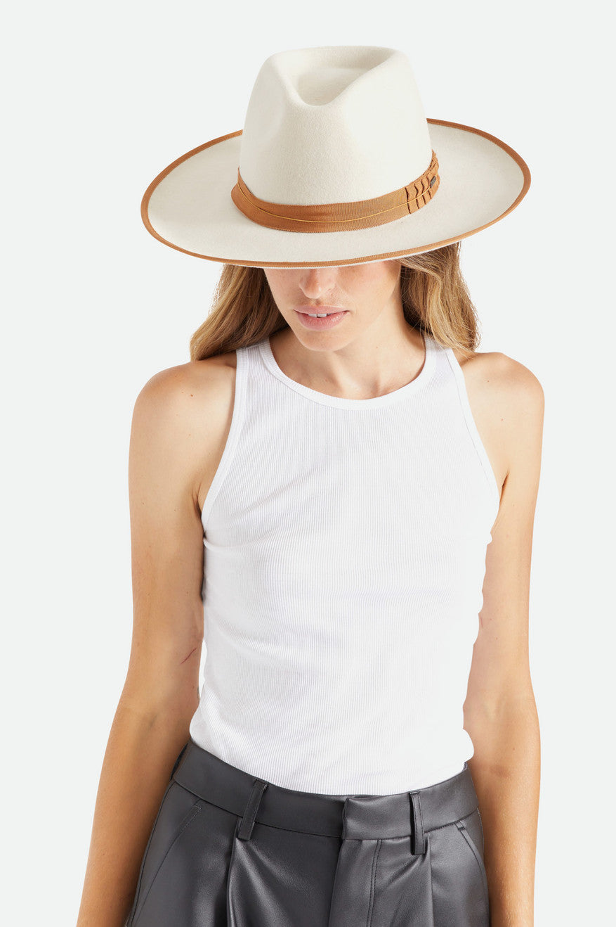 Fedoras Brixton Reno Fedora Femme Blanche | 81EIGVONZ