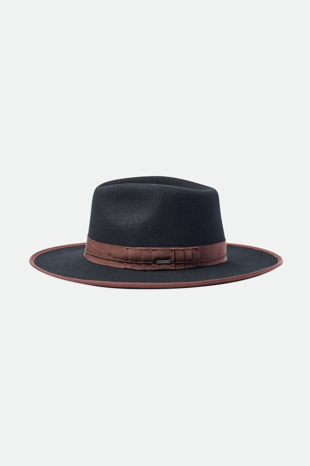 Fedoras Brixton Reno Fedora Femme Noir Marron | 53QSHDCGZ