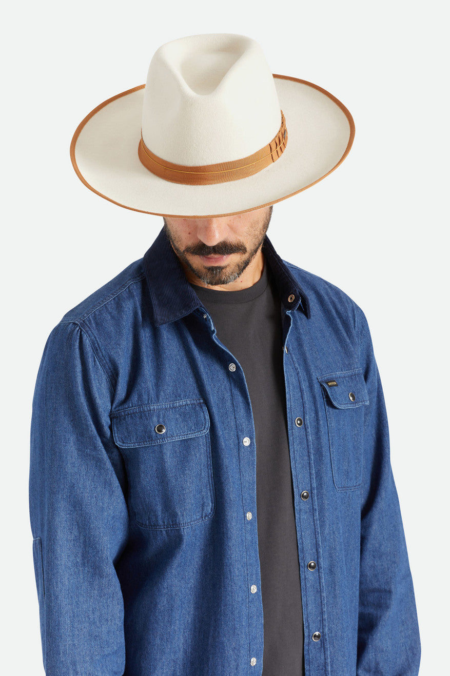 Fedoras Brixton Reno Homme Blanche | 83VLKRQXW