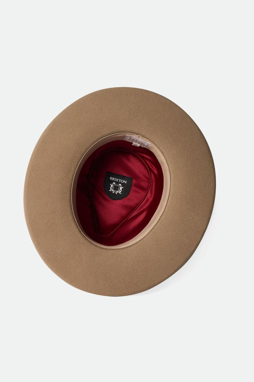 Fedoras Brixton Victoria Felt Fedora Femme Marron | 97VOEZTQB