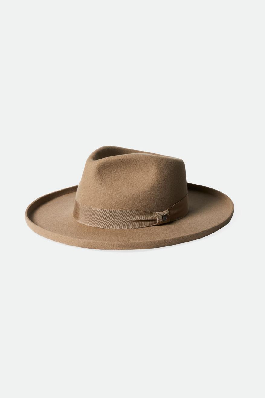 Fedoras Brixton Victoria Felt Fedora Femme Marron | 97VOEZTQB