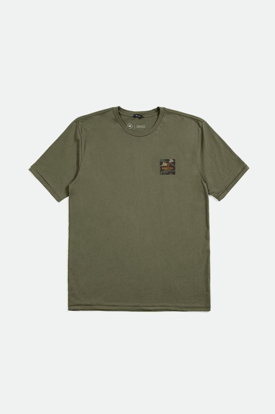 Hauts Brixton Alpha Block S/S Tailored Homme Vert Olive Orange | 92BJCOZRN