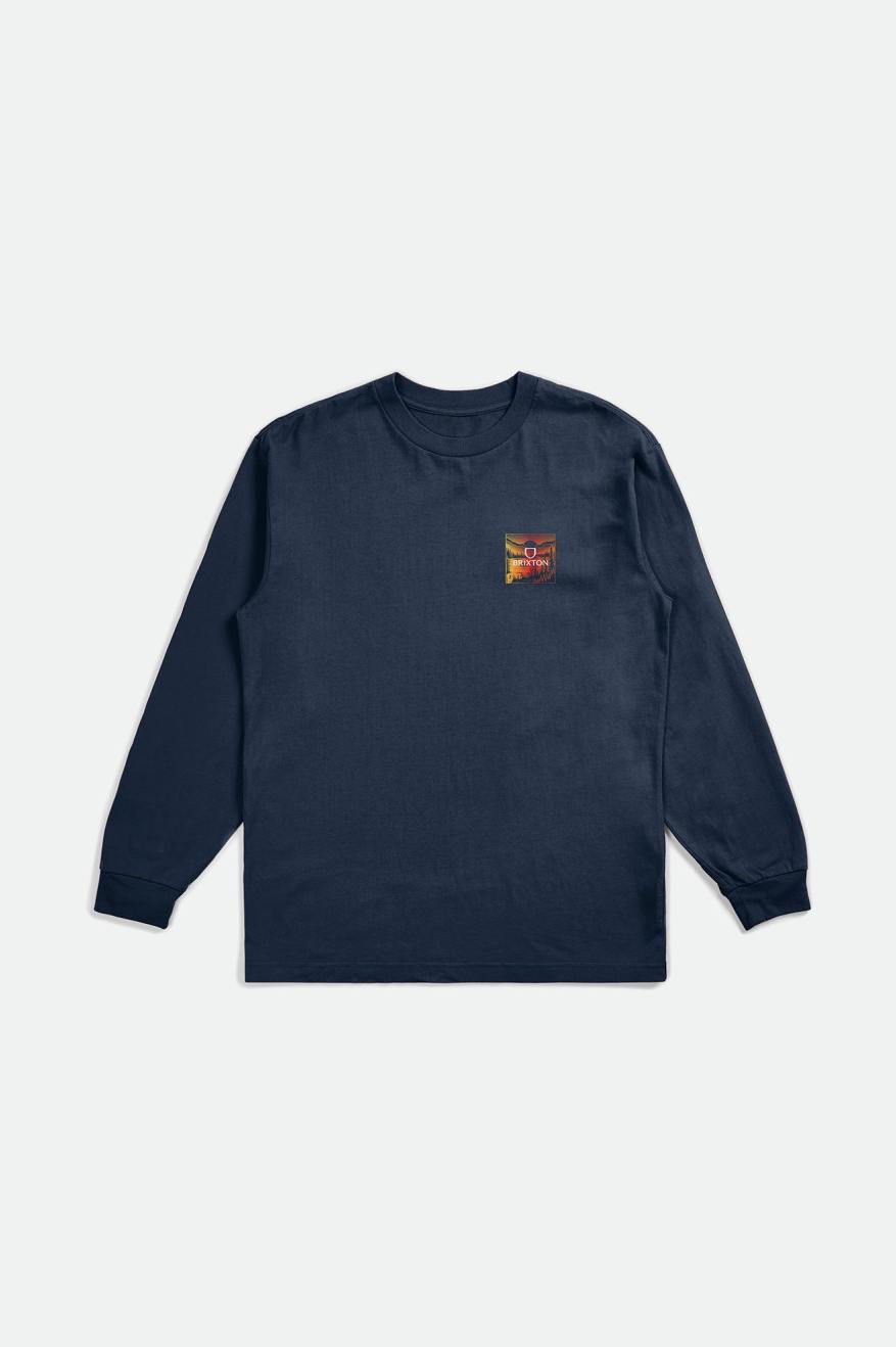 Hauts Brixton Alpha Square L/S Standard Homme Bleu | 37SGZERTA