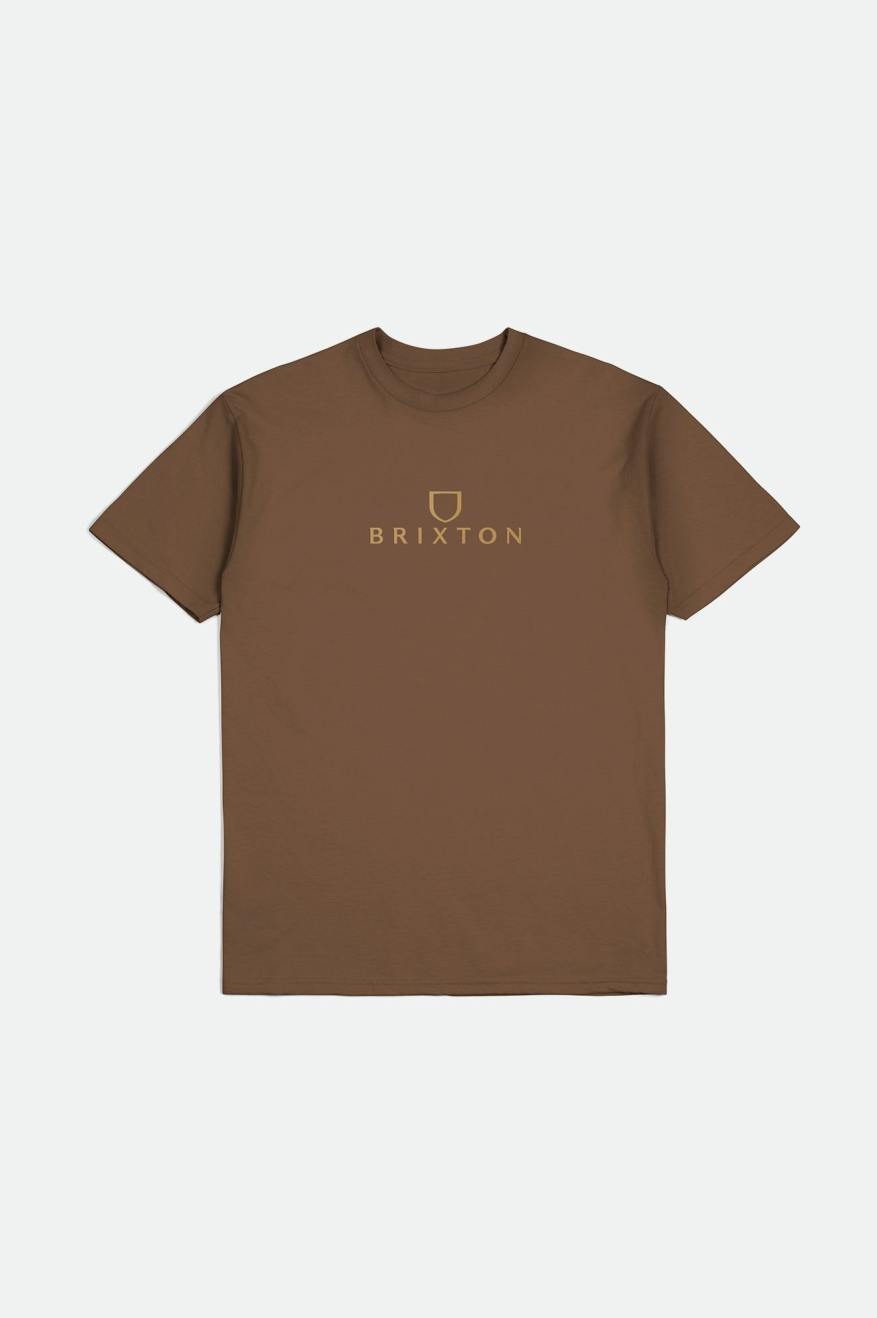 Hauts Brixton Alpha Thread S/S Standard Homme Marron | 92ANUHGEP