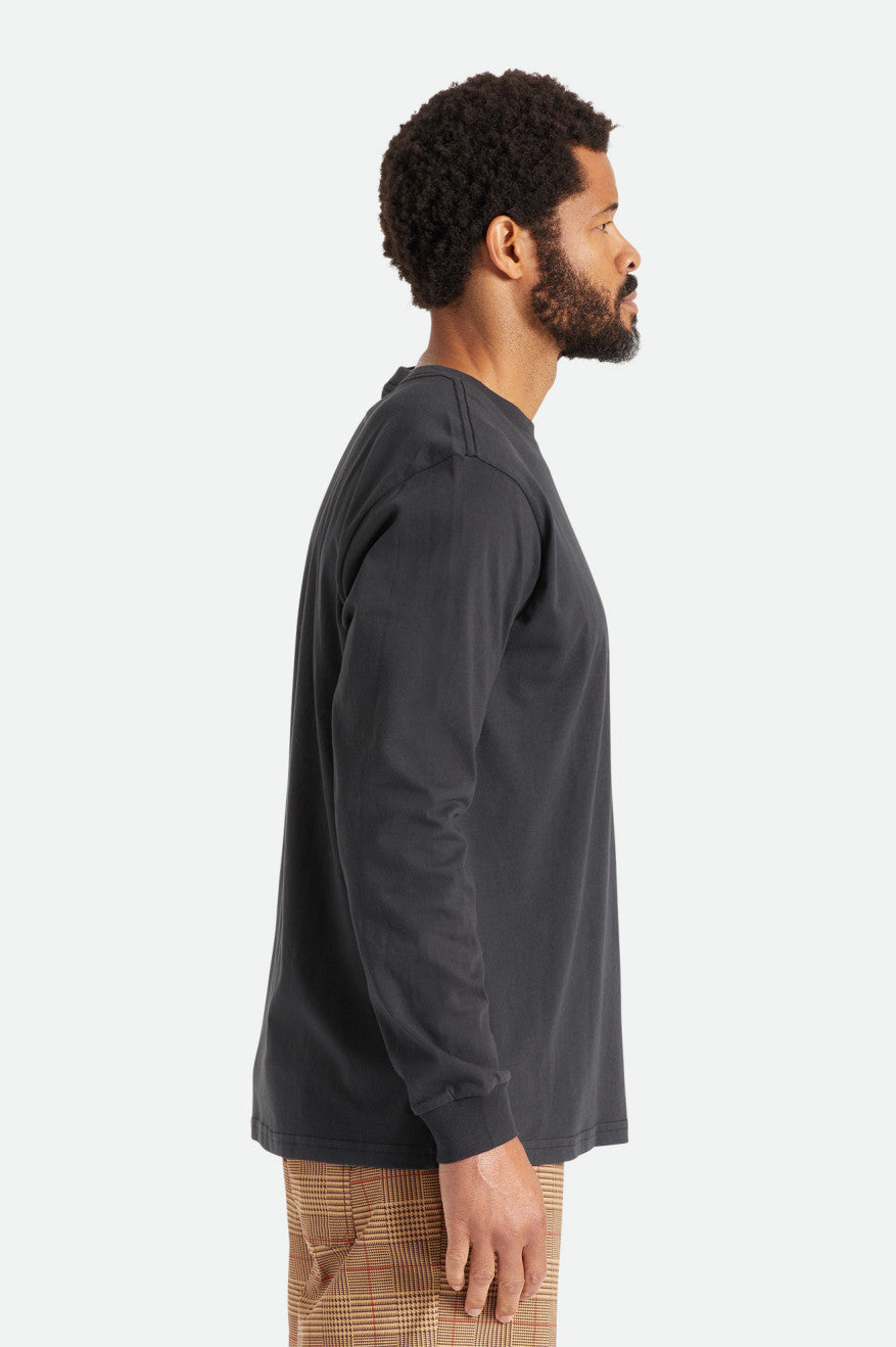 Hauts Brixton Basic L/S Pocket Homme Noir | 73EWHUJAX