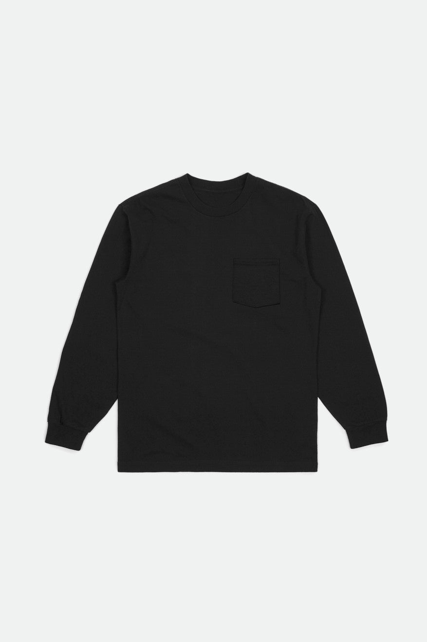 Hauts Brixton Basic L/S Pocket Homme Noir | 73EWHUJAX