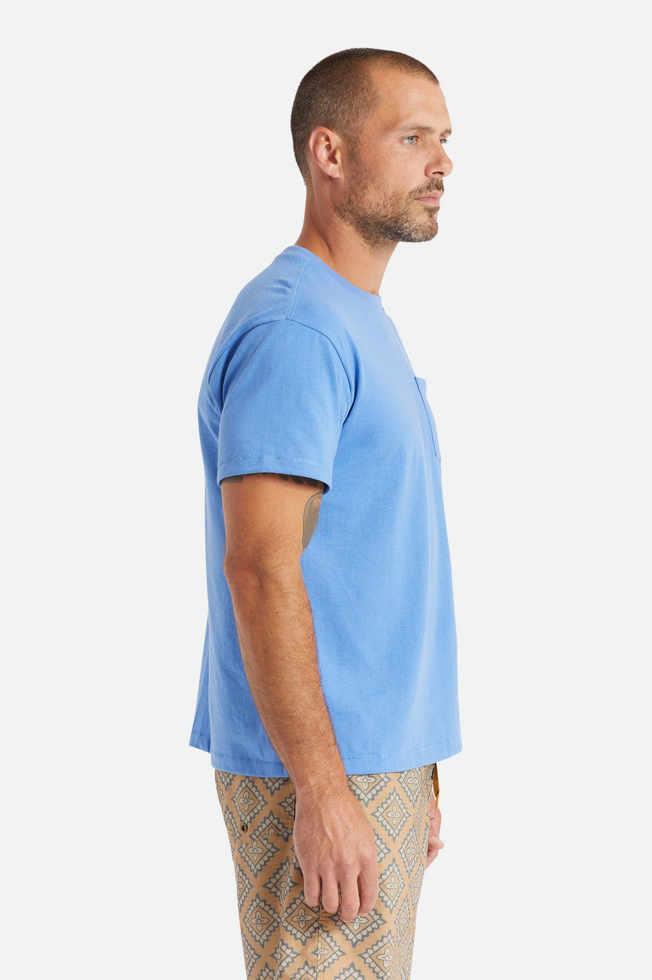 Hauts Brixton Basic S/S Pocket Homme Bleu | 67FWXNYRB