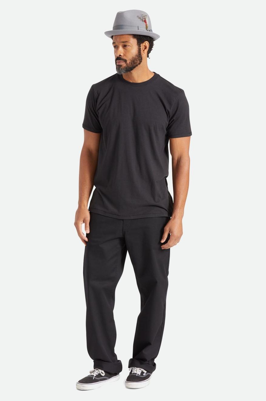 Hauts Brixton Basic S/S Tailored Homme Noir | 57ESPDQKY