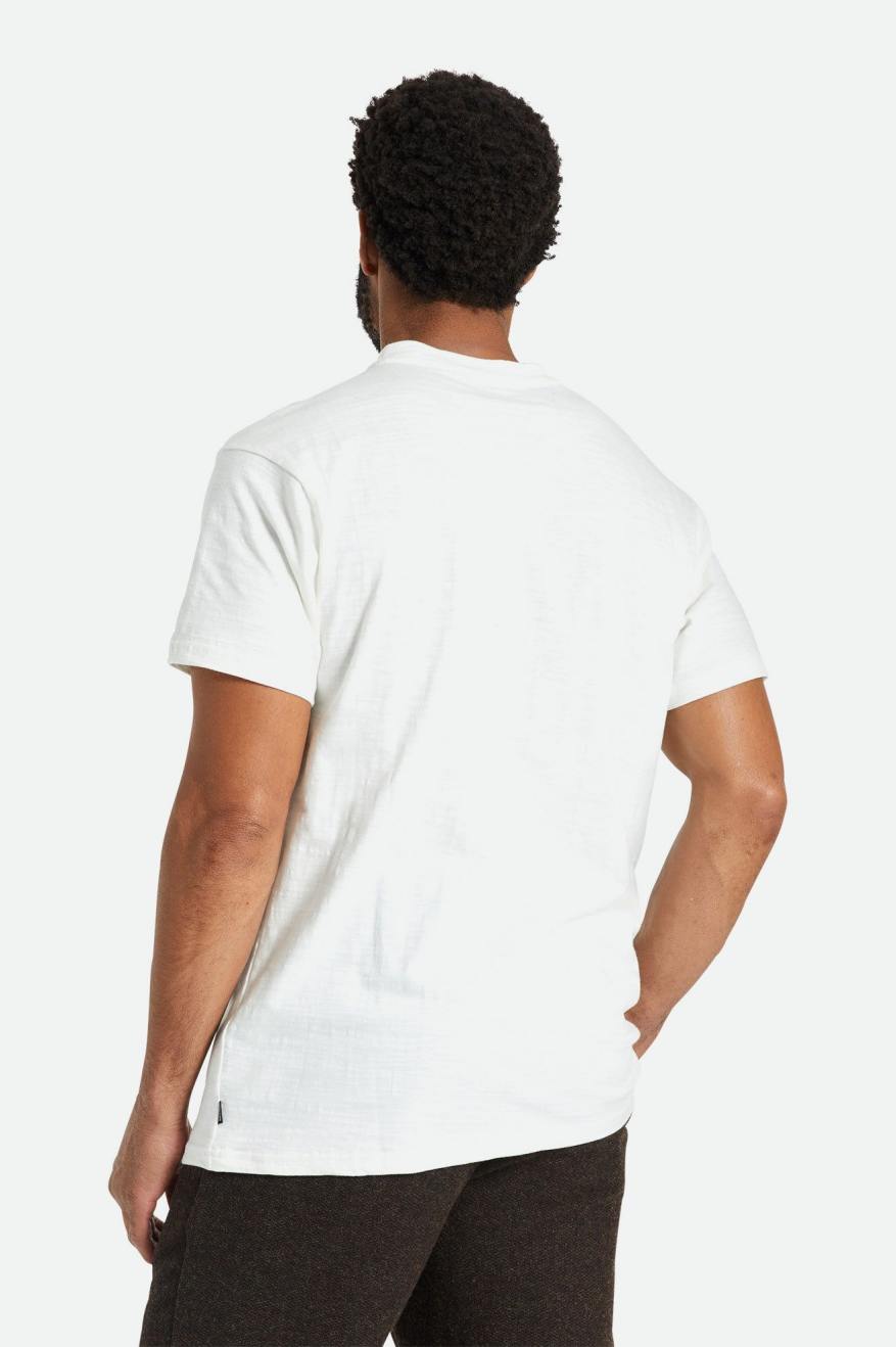 Hauts Brixton Basic Slub S/S Henley Homme Blanche | 17YIFUKVL