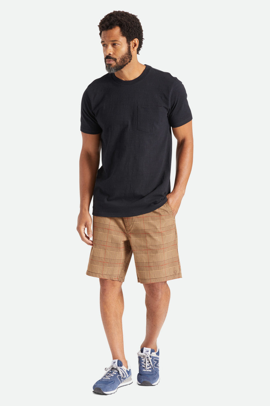 Hauts Brixton Basic Slub S/S Pocket Homme Noir | 28ZFGHNXS