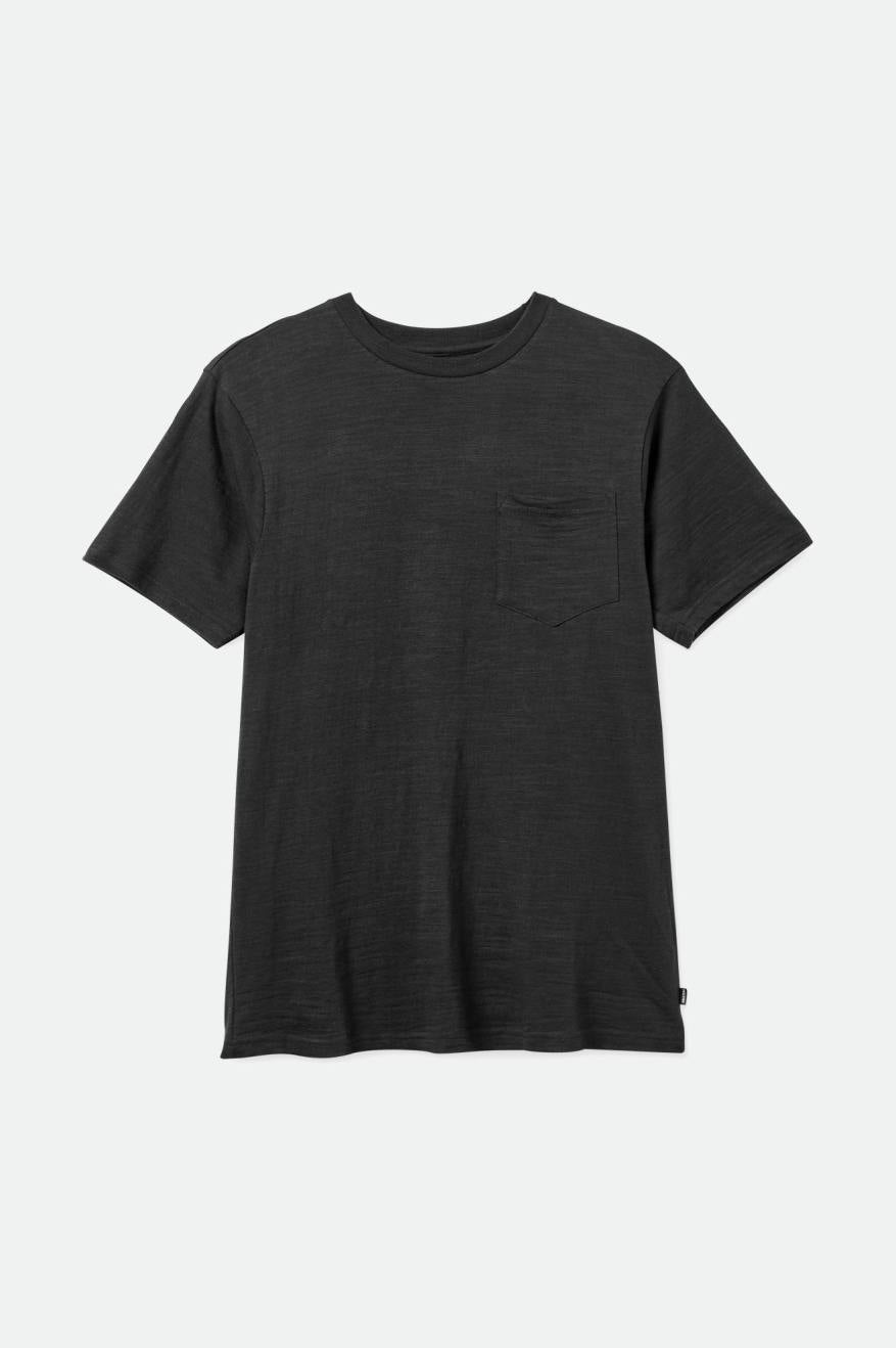 Hauts Brixton Basic Slub S/S Pocket Homme Noir | 28ZFGHNXS