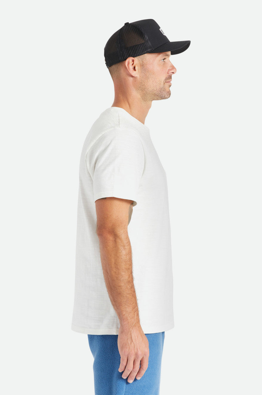 Hauts Brixton Basic Slub S/S Pocket Homme Blanche | 91AXHVIDB