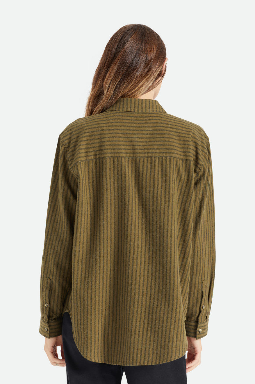 Hauts Brixton Bowery Boyfriend L/S Femme Vert Olive | 43GZMKQXT