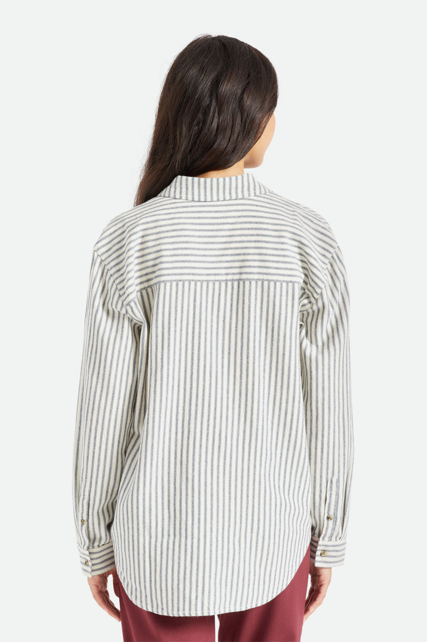 Hauts Brixton Bowery Boyfriend L/S Femme Stripes | 72OYMIUZD