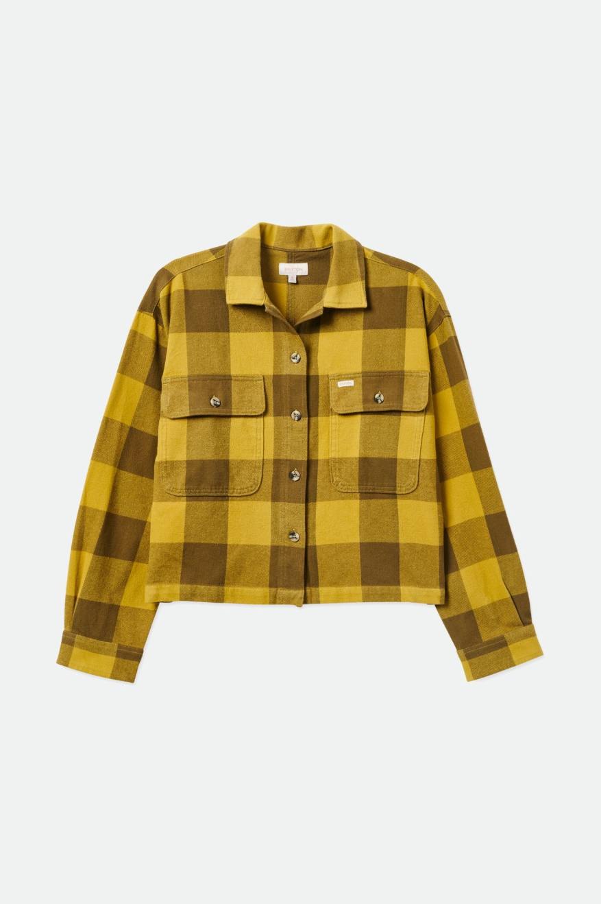 Hauts Brixton Bowery L/S Femme Jaune | 92MNJKPHO