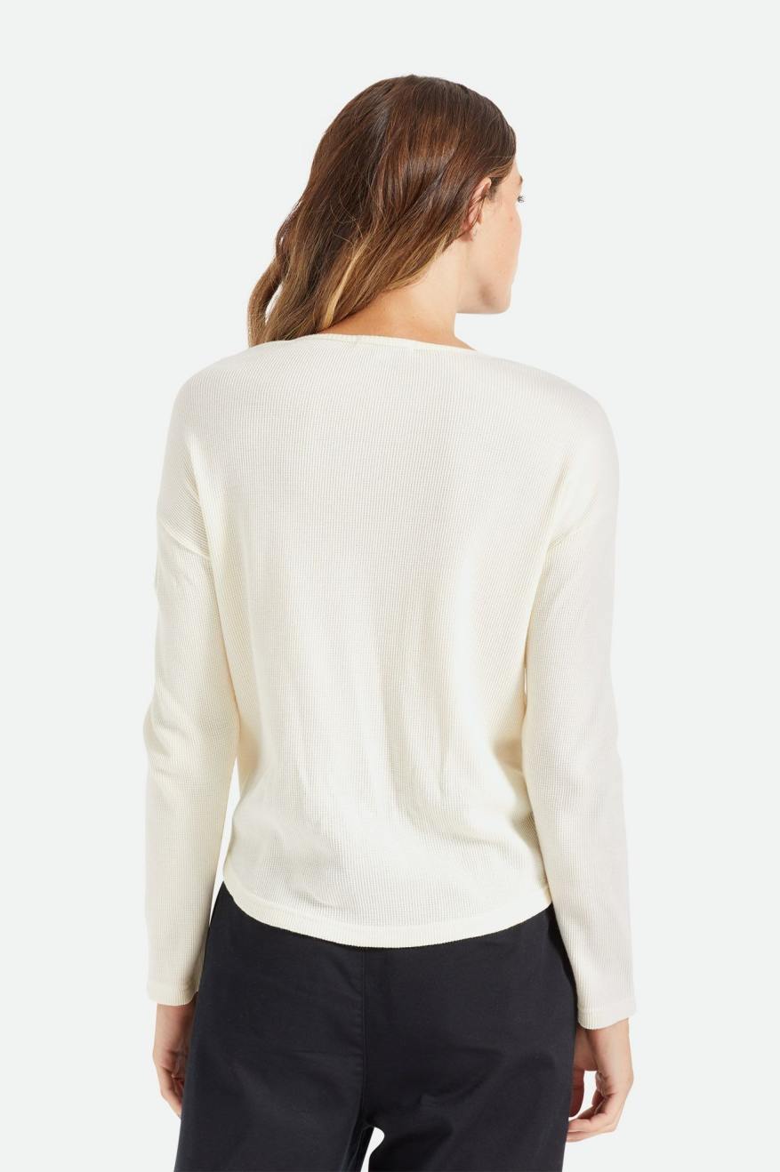 Hauts Brixton Monty L/S Henley Femme Blanche | 61VCLMSXJ