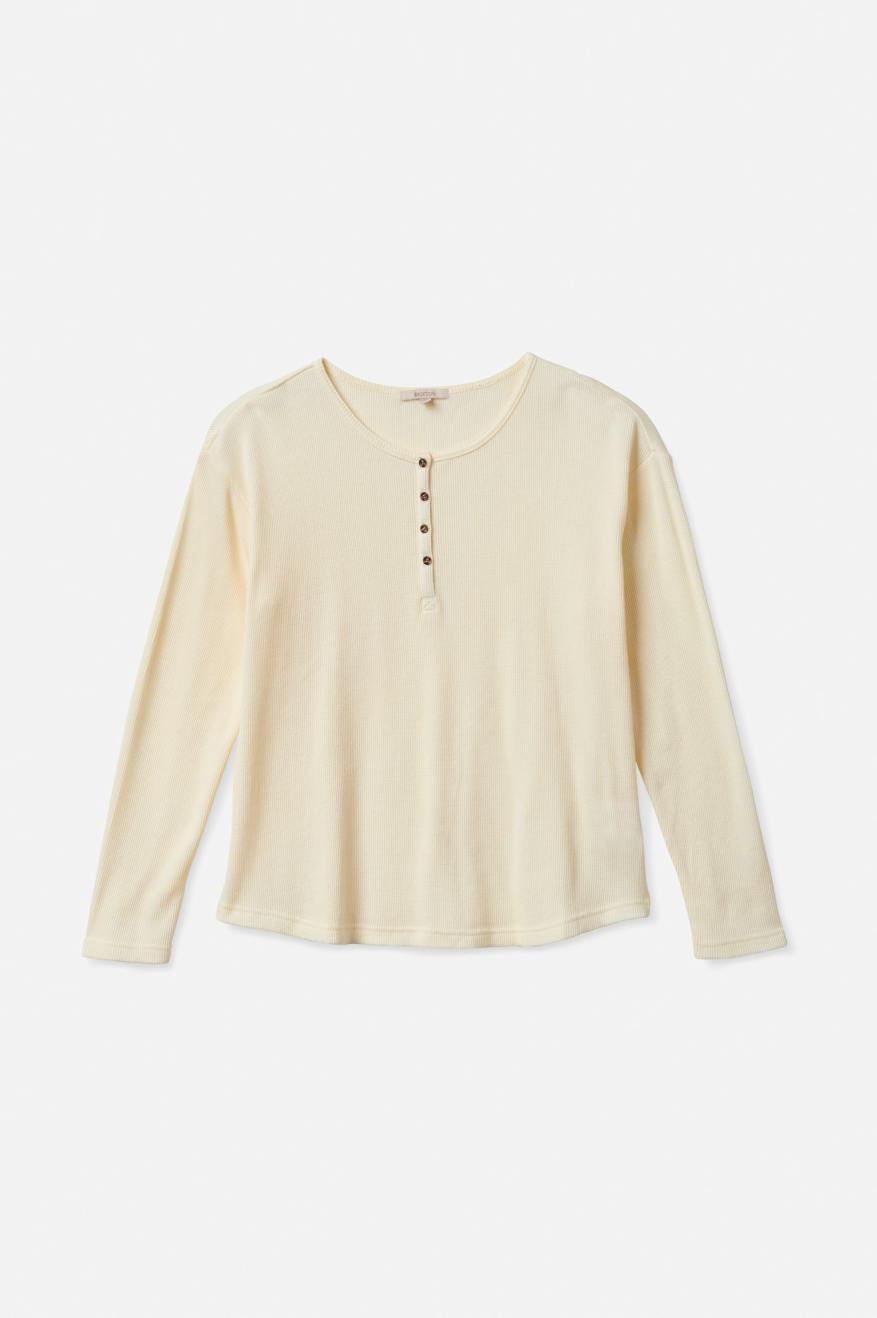 Hauts Brixton Monty L/S Henley Femme Blanche | 61VCLMSXJ