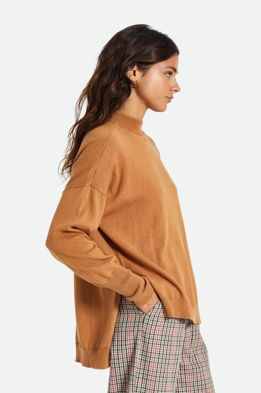 Hauts Brixton Reserve Oversized Cashmere Pull Femme Orange | 03RCZJODV