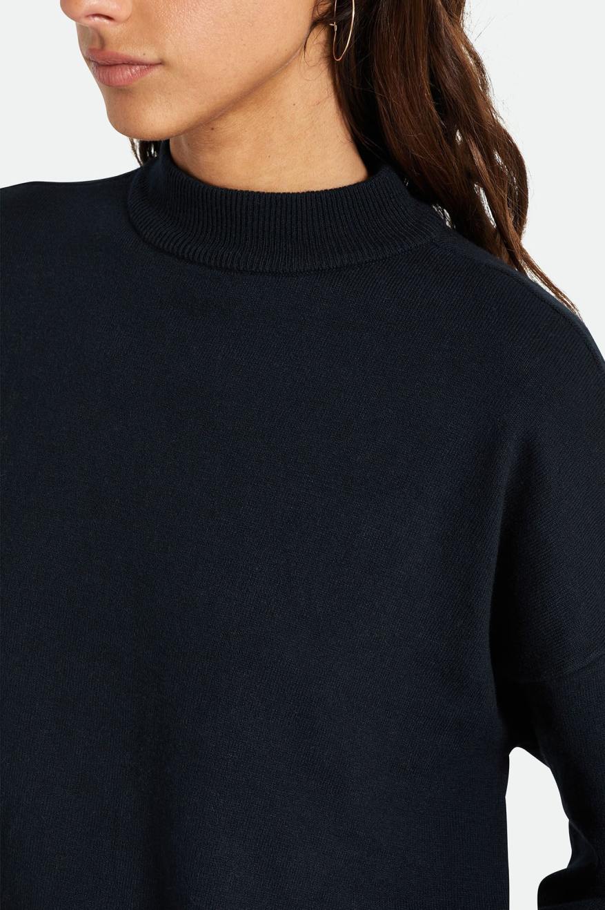 Hauts Brixton Reserve Oversized Cashmere Pull Femme Noir | 87MTOLZHR