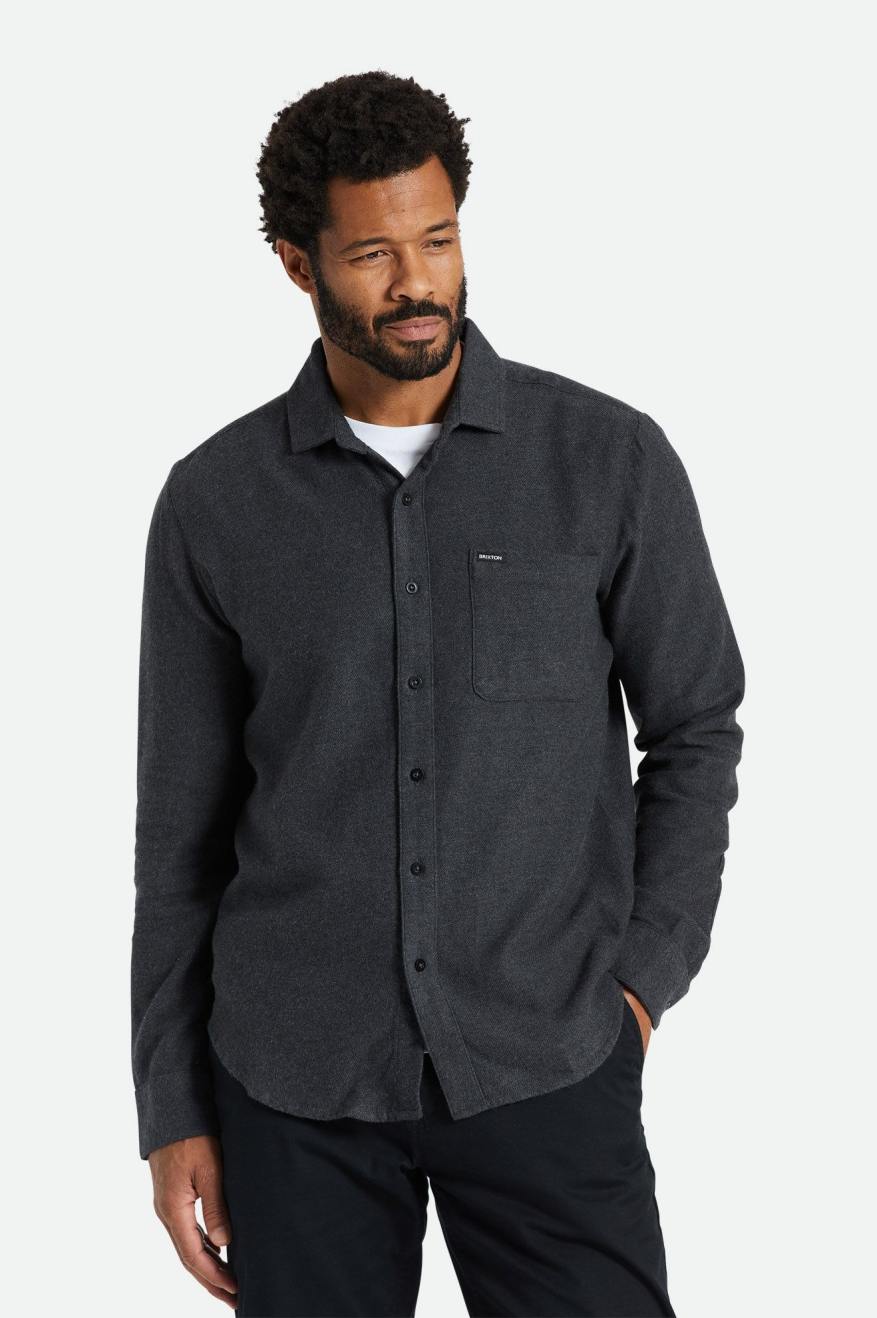 Hauts Flanelle Brixton Bixby Reserve L/S Homme Noir | 62CZGDPJK