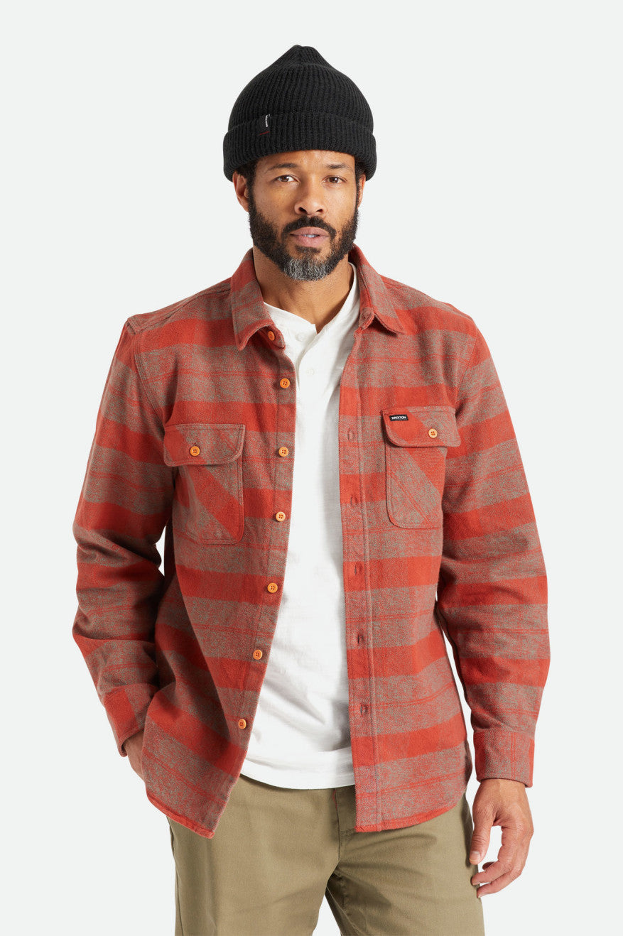 Hauts Flanelle Brixton Bowery Heavy Weight L/S Homme Rouge | 21COQBNFZ