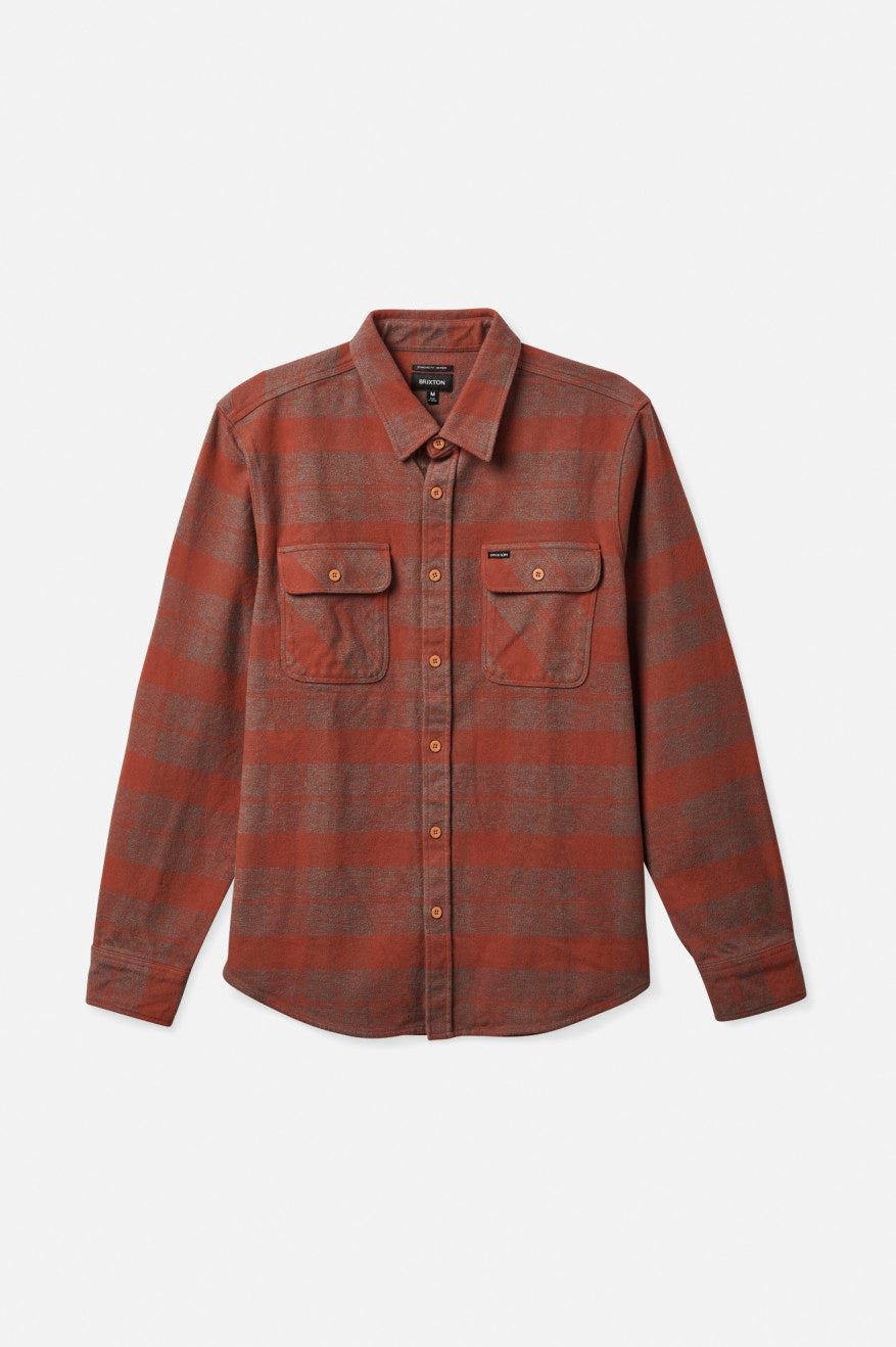 Hauts Flanelle Brixton Bowery Heavy Weight L/S Homme Rouge | 21COQBNFZ