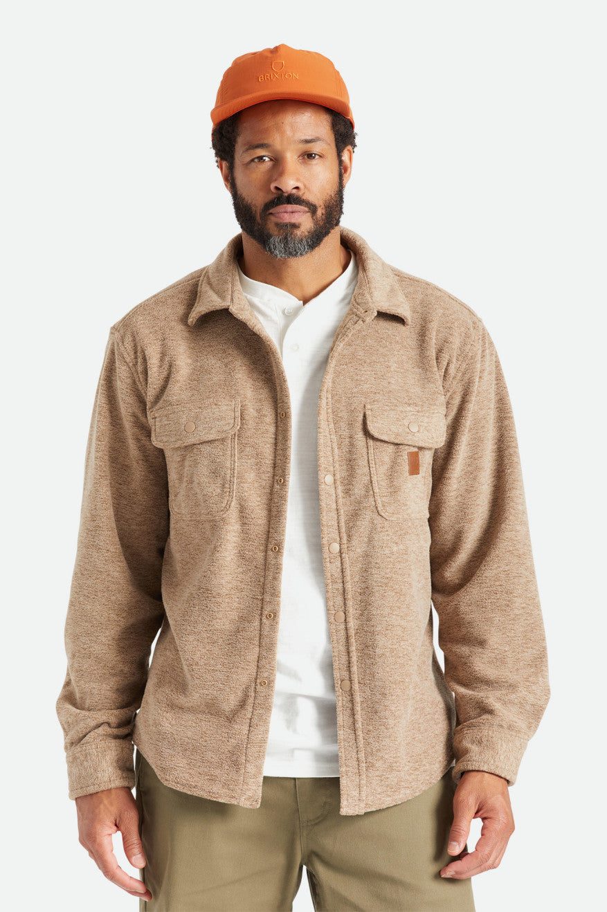 Hauts Flanelle Brixton Bowery L/S Arctic Stretch Fleece Homme Beige | 15TCDZWEI