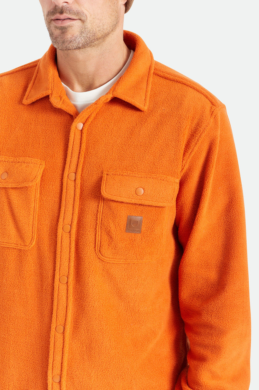 Hauts Flanelle Brixton Bowery L/S Arctic Stretch Fleece Homme Orange | 17VEYWCRH