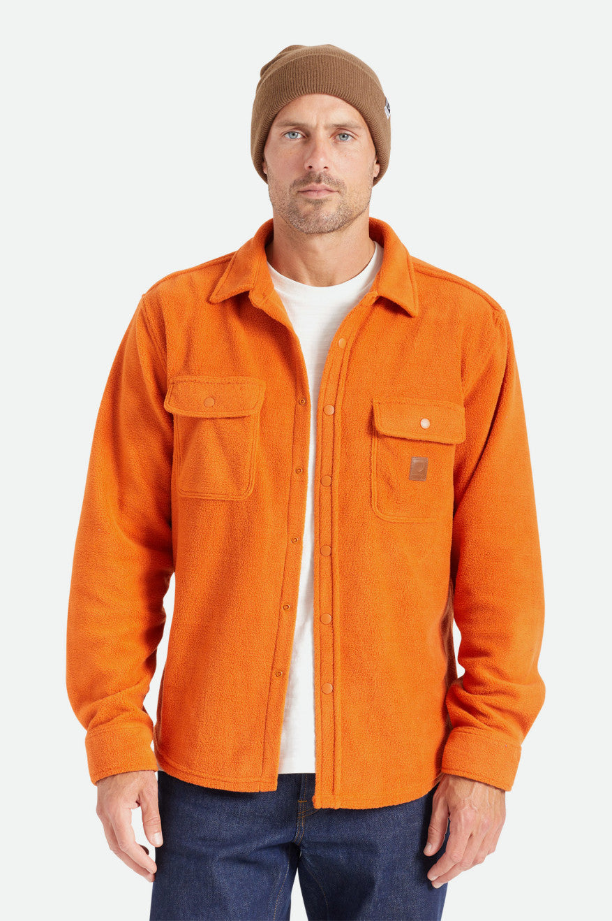 Hauts Flanelle Brixton Bowery L/S Arctic Stretch Fleece Homme Orange | 17VEYWCRH