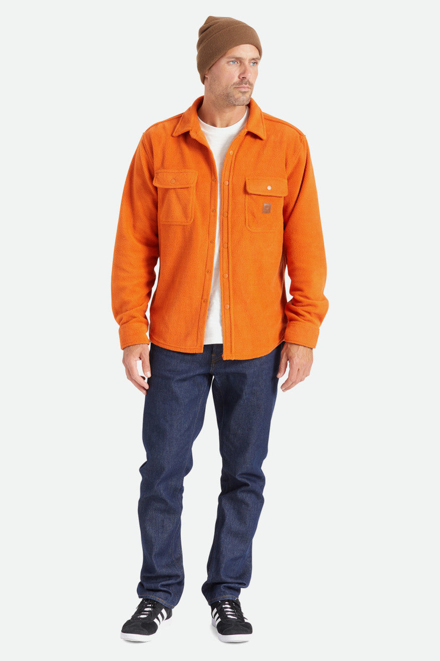 Hauts Flanelle Brixton Bowery L/S Arctic Stretch Fleece Homme Orange | 17VEYWCRH