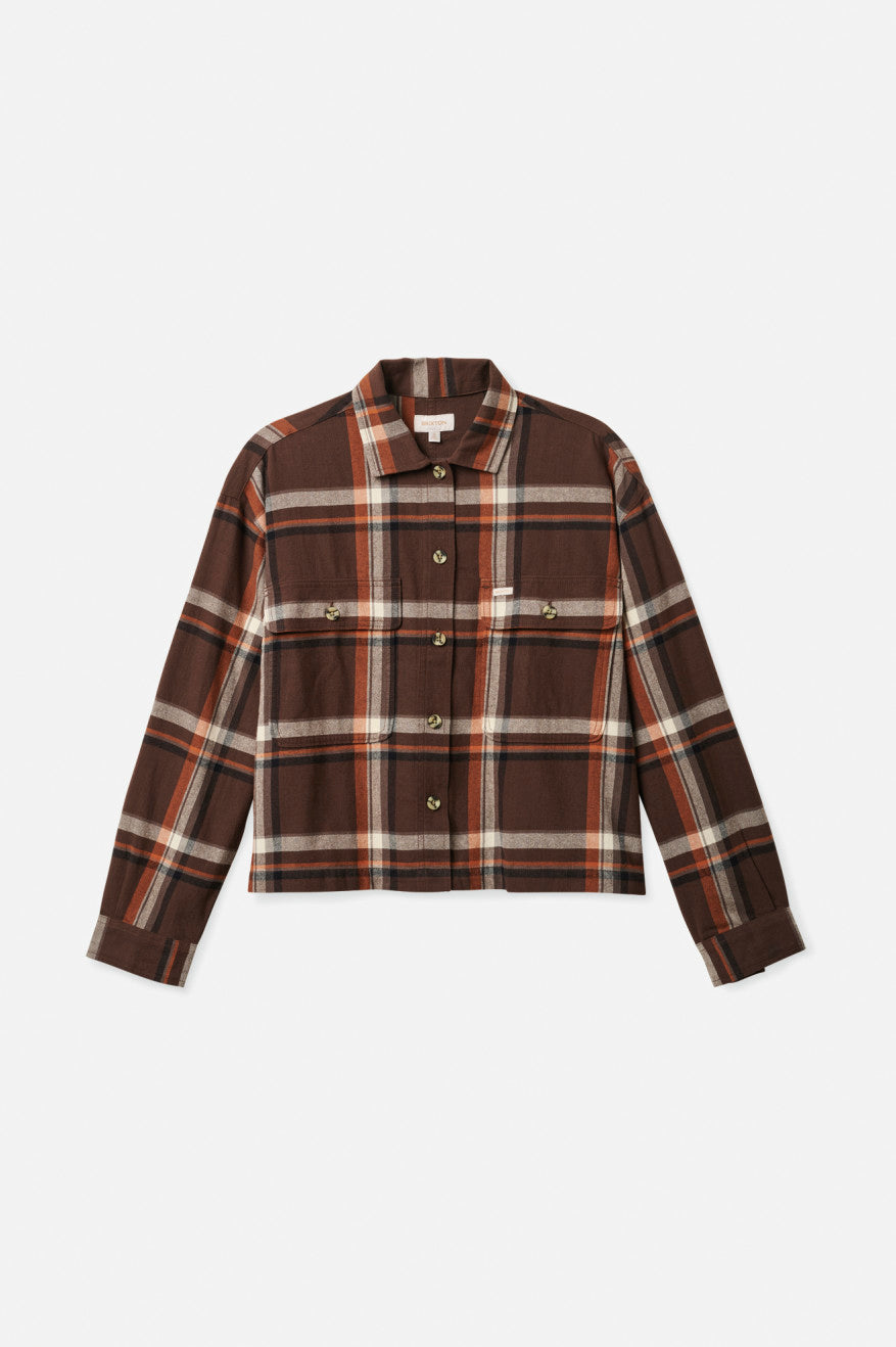 Hauts Flanelle Brixton Bowery L/S Femme Marron | 84NLQYOJF