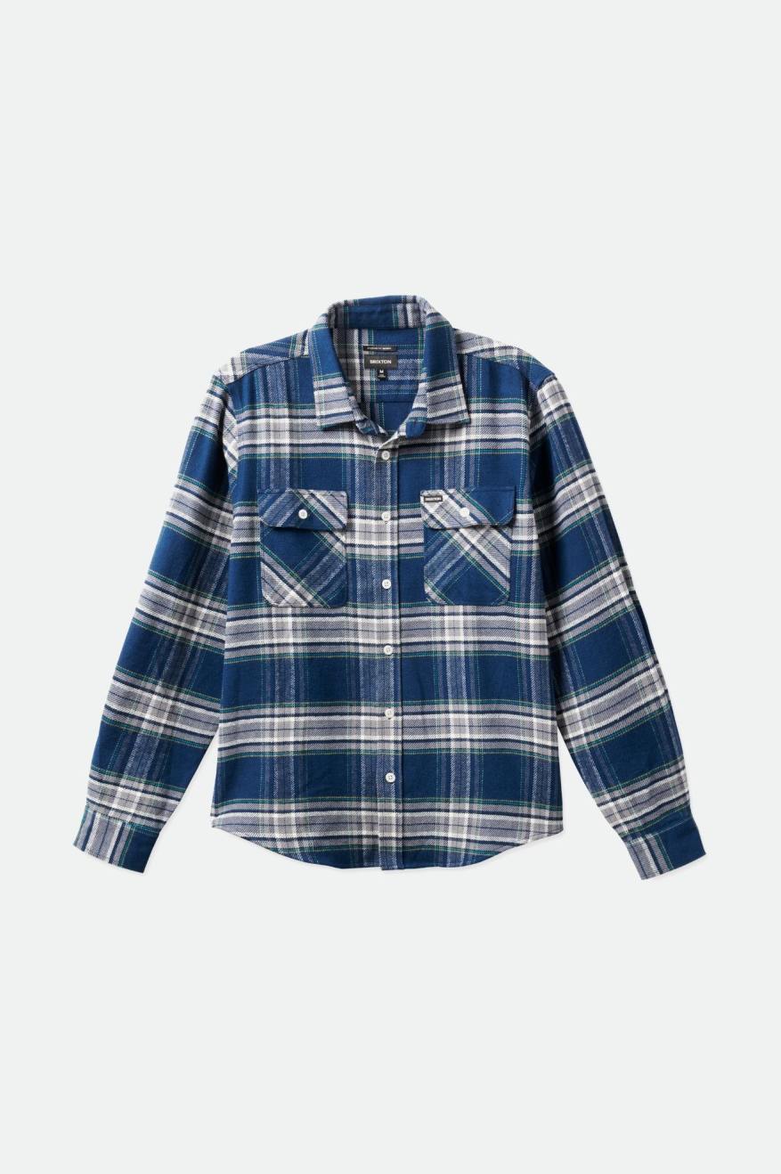 Hauts Flanelle Brixton Bowery L/S Homme Grise | 07EHDINJY