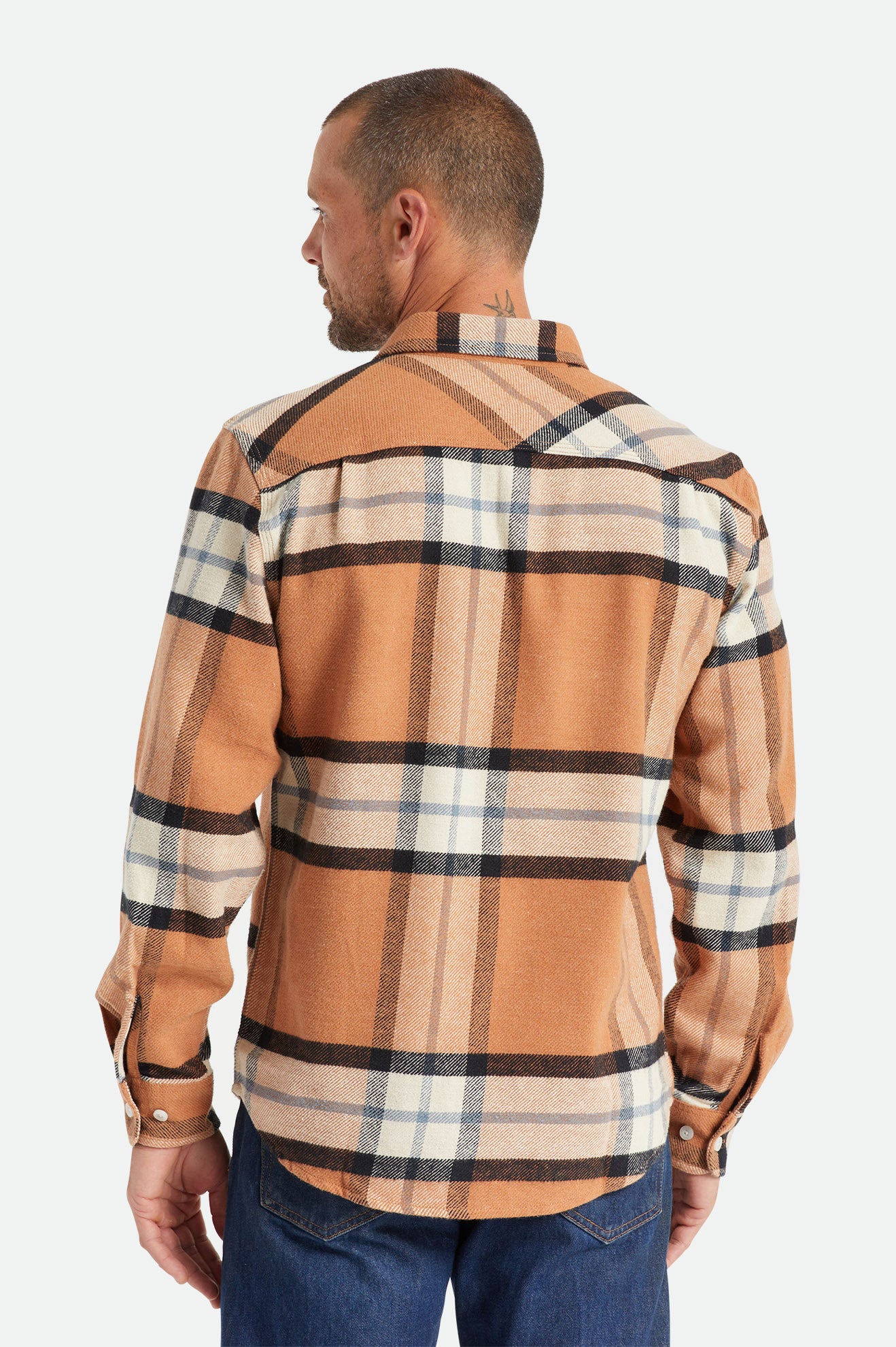 Hauts Flanelle Brixton Bowery L/S Homme Beige | 50PRVQATC