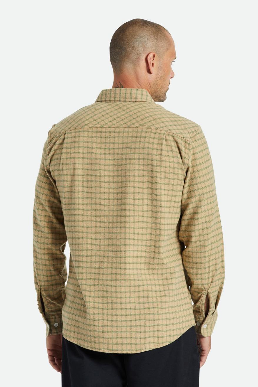 Hauts Flanelle Brixton Bowery Stretch L/S Utility Homme Beige Vert Olive | 49QCZKMBU