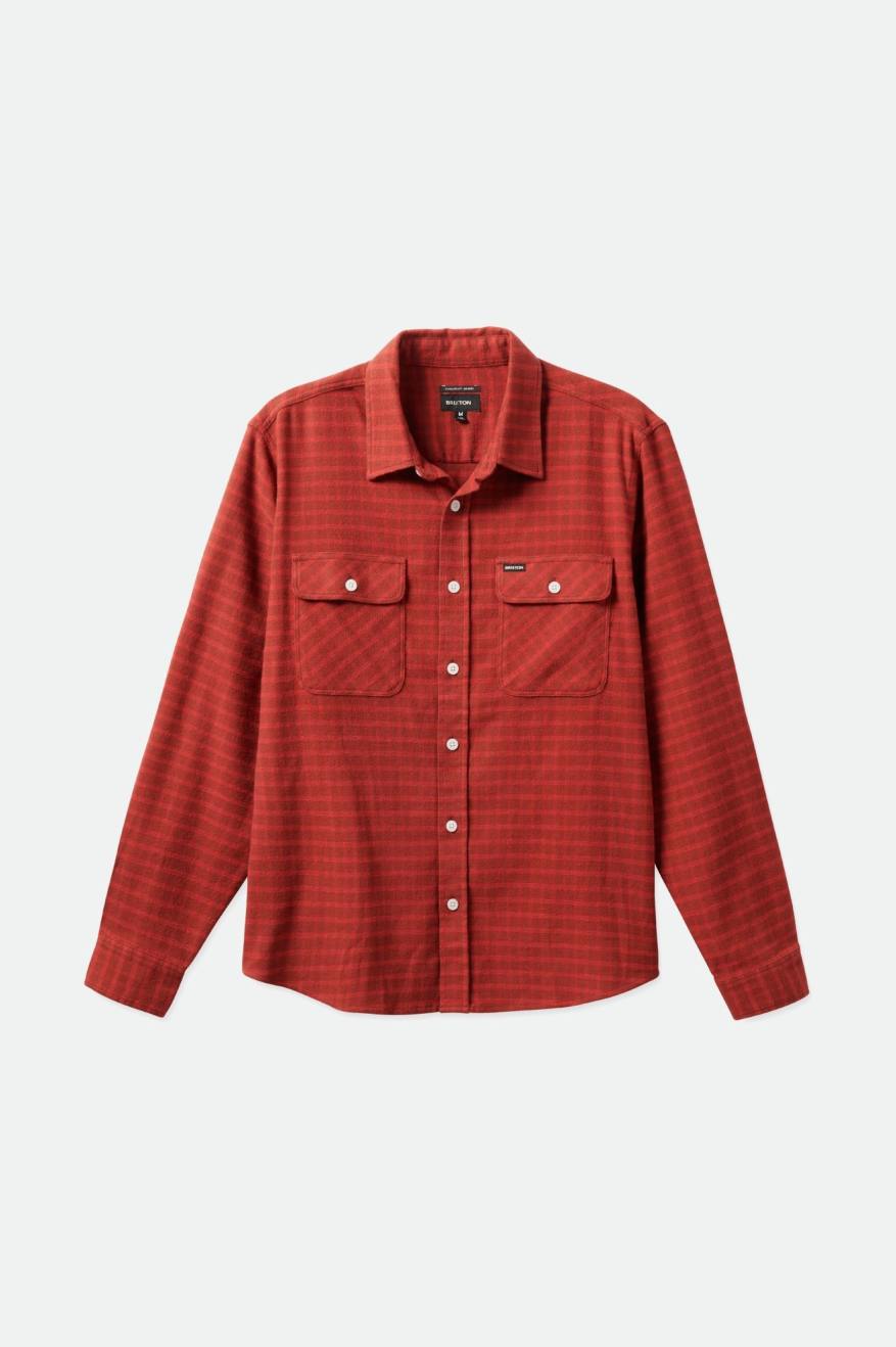 Hauts Flanelle Brixton Bowery Stretch L/S Utility Homme Rouge | 87SUJPAYT