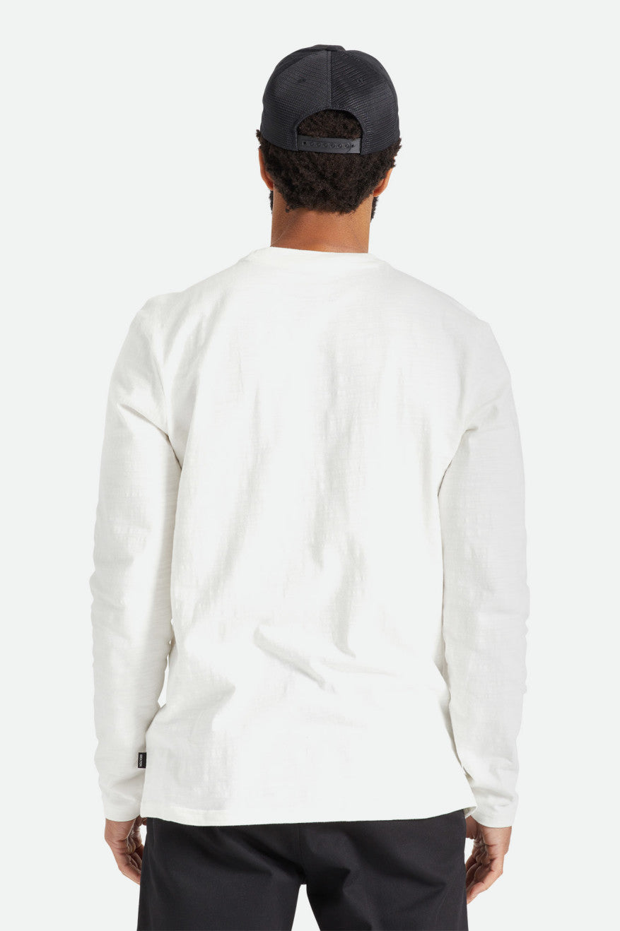 Knitwear Brixton Basic Slub L/S Pocket Homme Blanche | 67JCARDWL