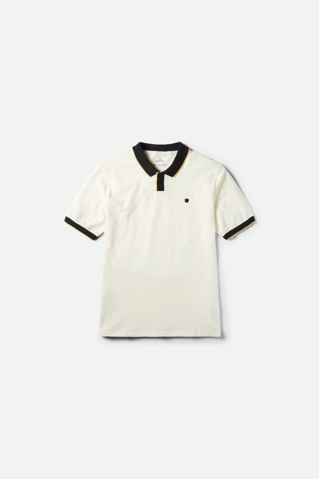 Knitwear Brixton Proper S/S Polo Homme Blanche Noir | 27BSWZYTV