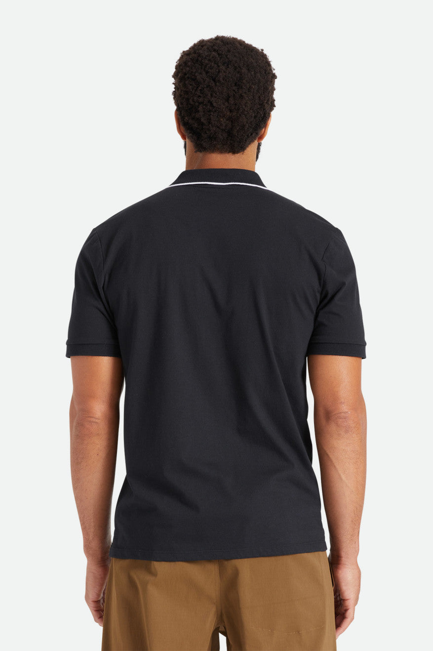 Knitwear Brixton Proper S/S Polo Homme Noir | 75WUQOJFL