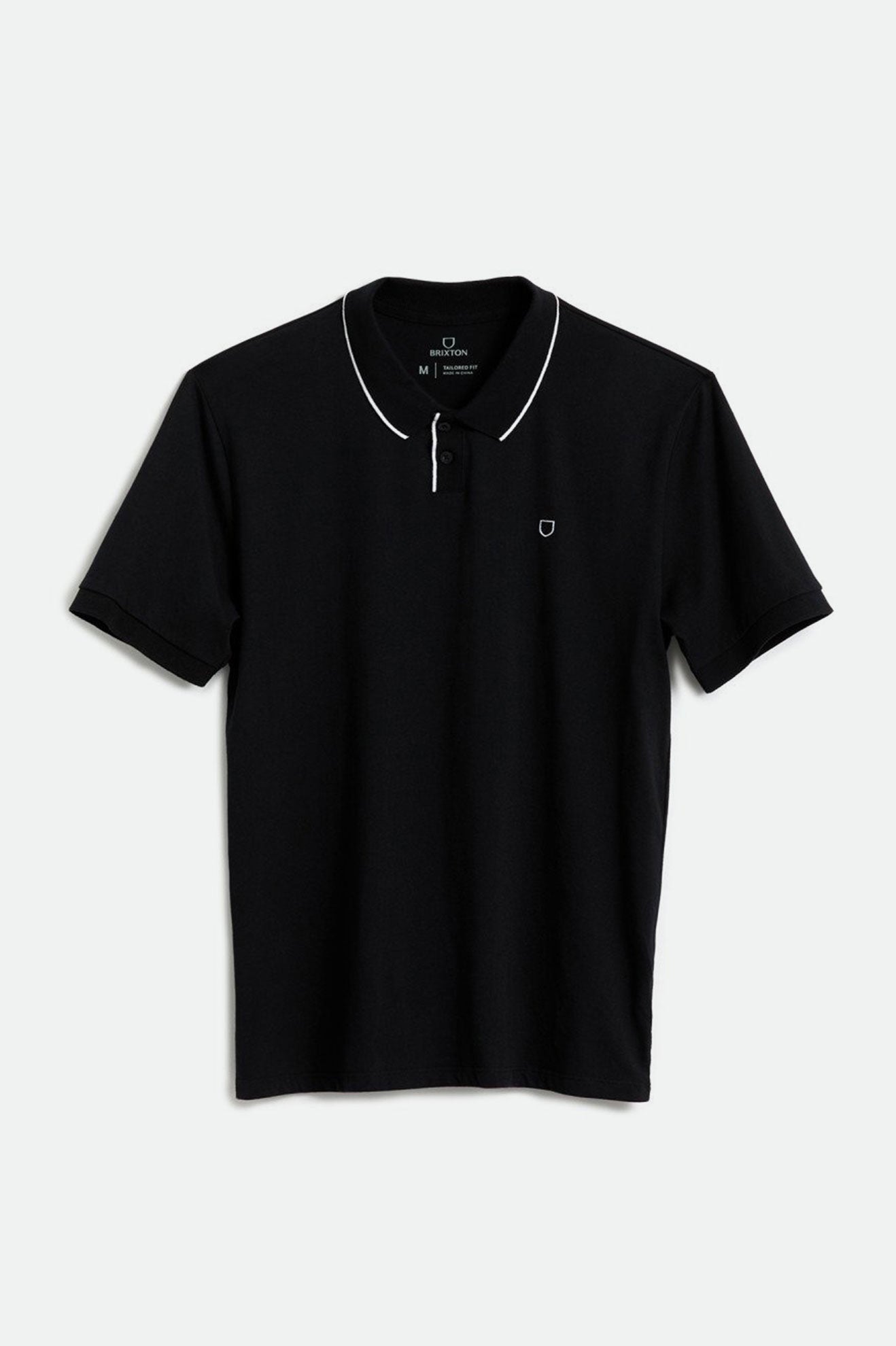 Knitwear Brixton Proper S/S Polo Homme Noir | 75WUQOJFL