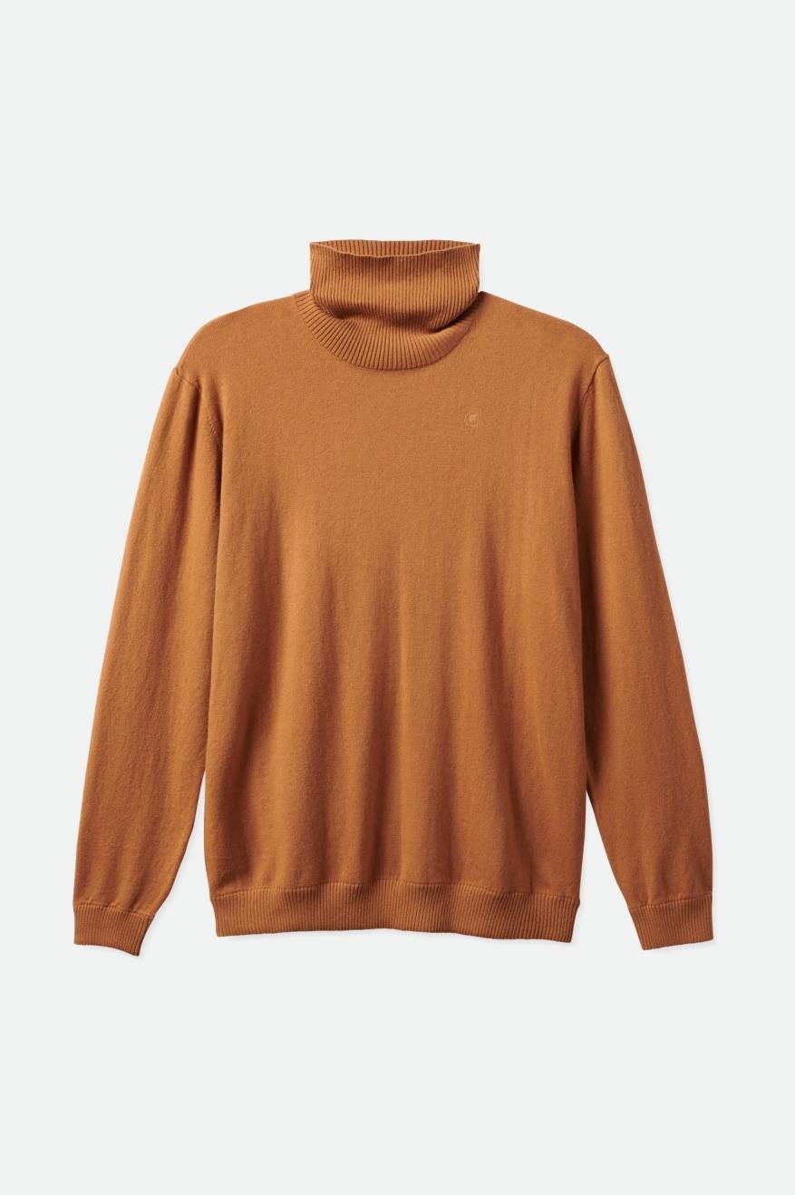 Knitwear Brixton Reserve Cashmere L/S Turtleneck Homme Marron | 61YRHQFEW