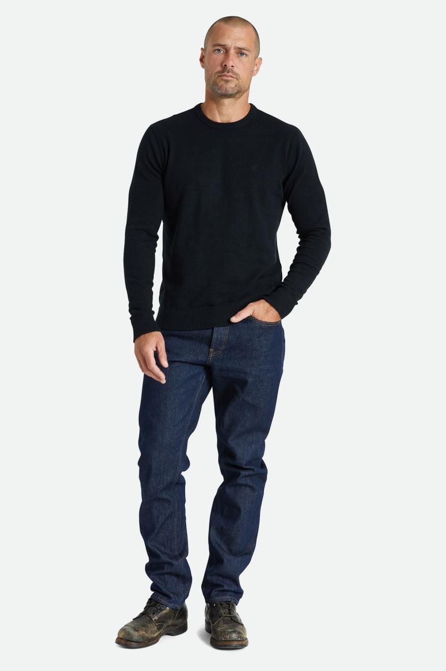 Knitwear Brixton Reserve Cashmere Pull Homme Noir | 92HJQZMXI