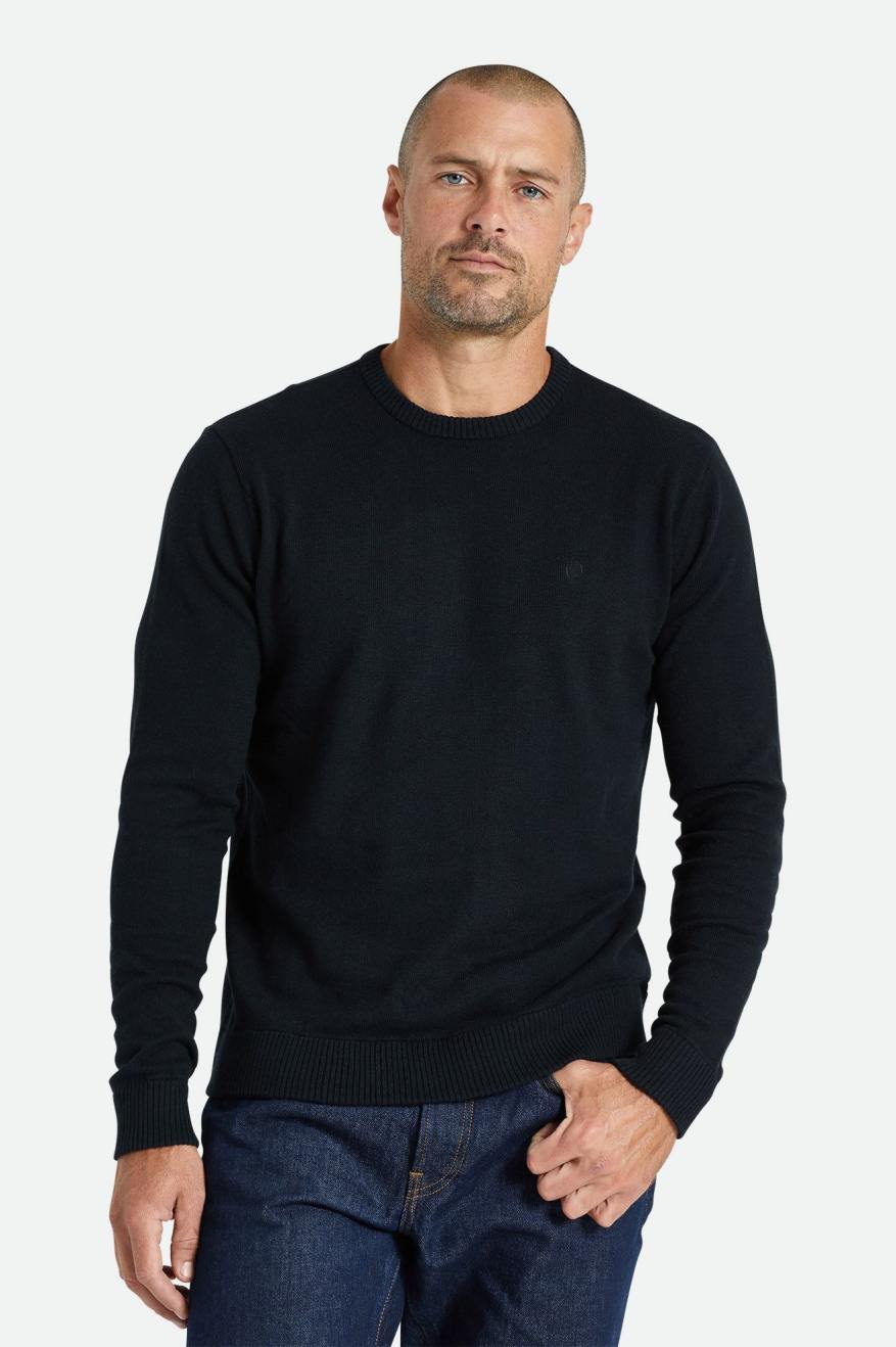 Knitwear Brixton Reserve Cashmere Pull Homme Noir | 92HJQZMXI