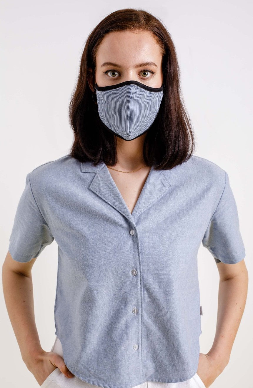 Masque Brixton Antimicrobial 4-Way Stretch Unisex Bleu | 52WVAEJBP