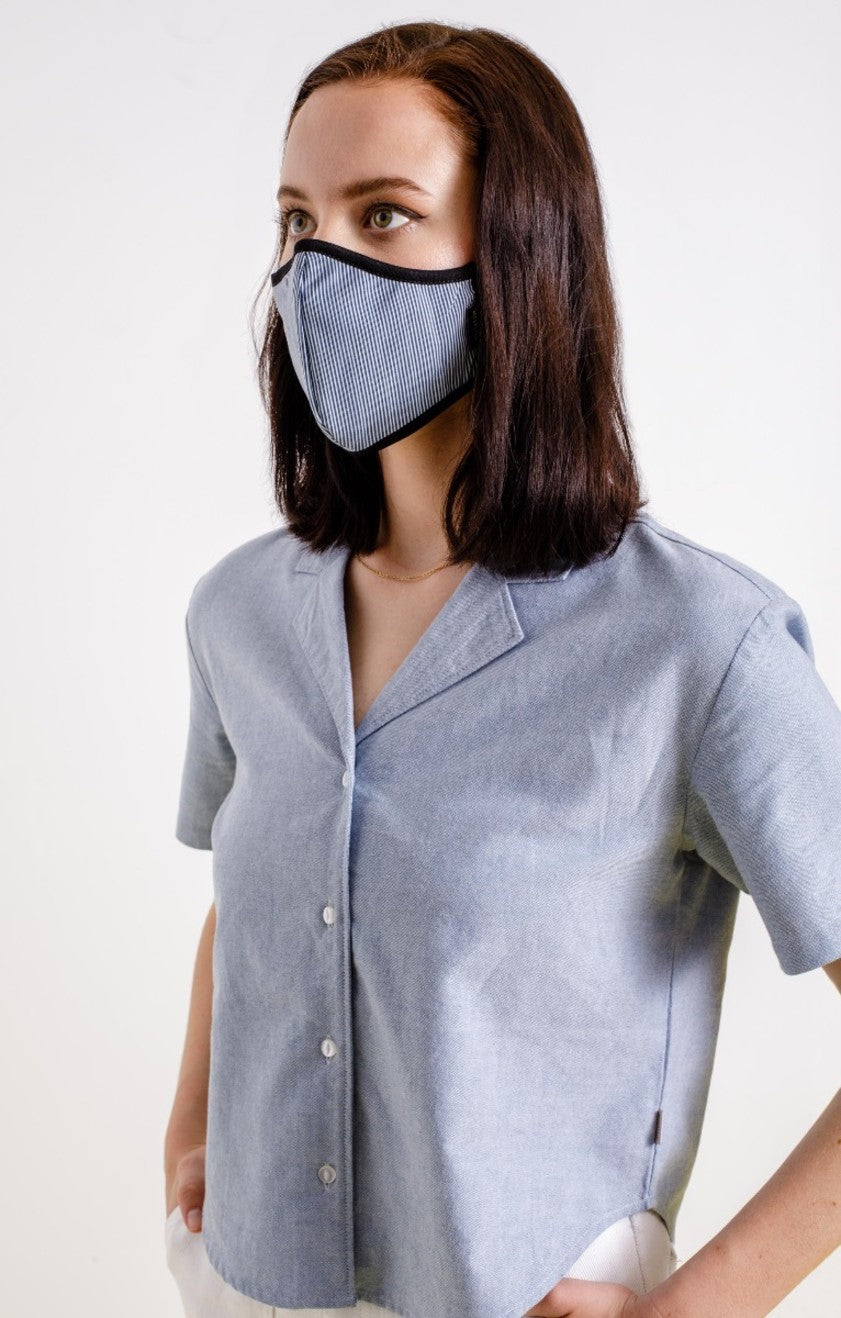 Masque Brixton Antimicrobial 4-Way Stretch Unisex Bleu | 52WVAEJBP