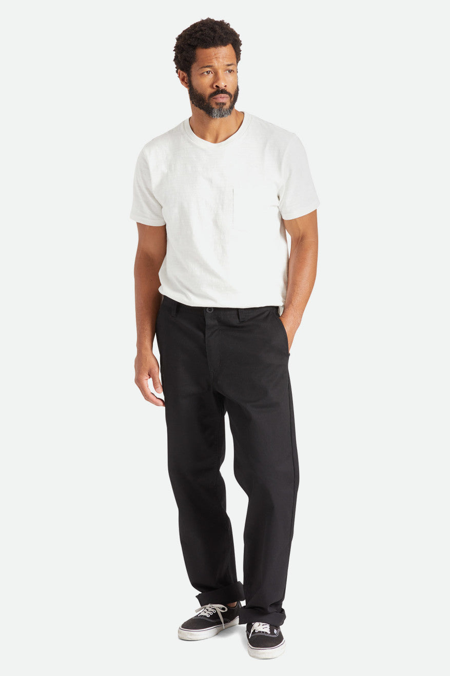 Pantalon Brixton Choice Chino Relaxed Homme Noir | 49WEKITLN