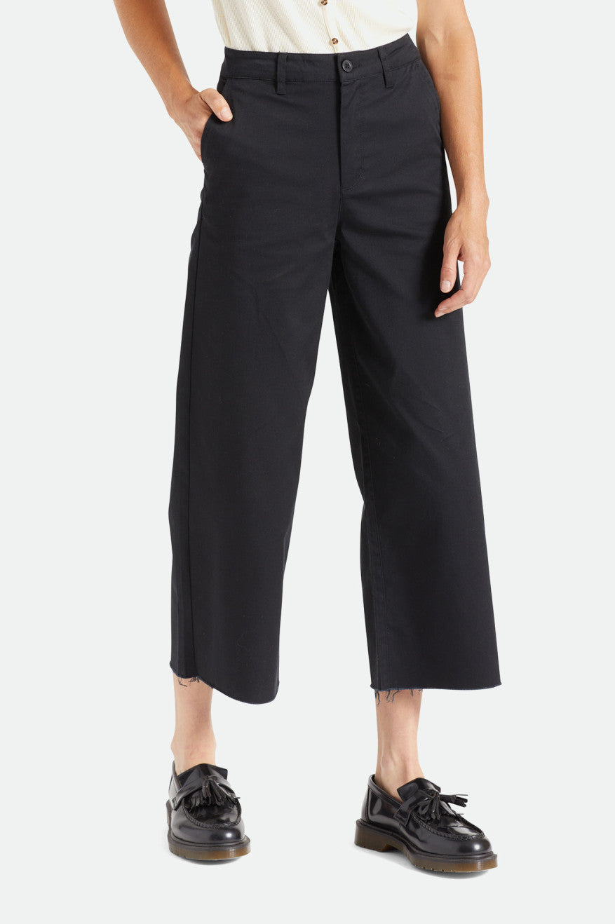 Pantalons Brixton Victory Larges Leg Femme Noir | 16HRKTDBF