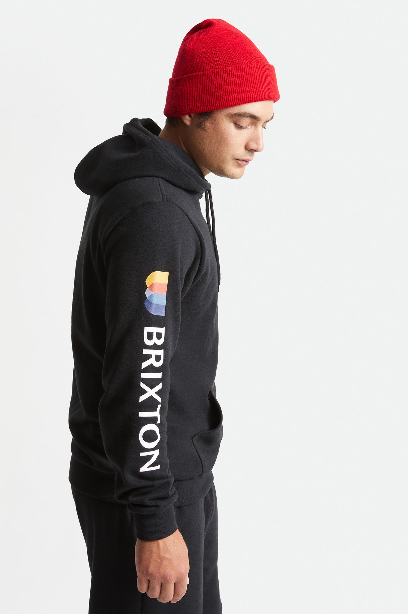 Sweat À Capuche Brixton Alton Homme Noir | 85ATHRDEG